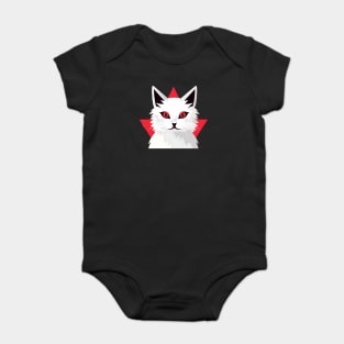 White Cat with Shades, Love Cats Baby Bodysuit
